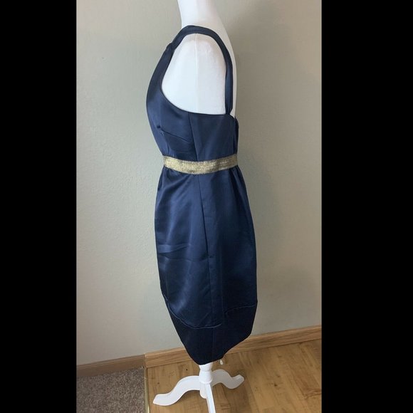 Vera Wang MAIDS The Ashley Dress in Navy Formal 6 - Picture 12 of 13